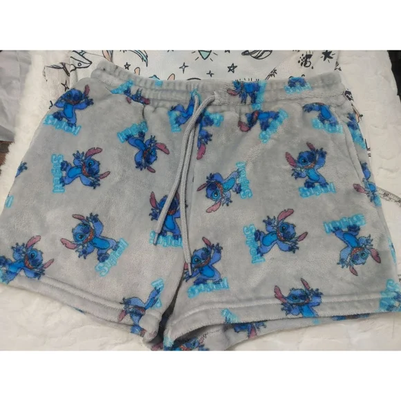 Women's Disney Lilo & Stitch Pajama Set XL White Gray - Picture 2 of 13